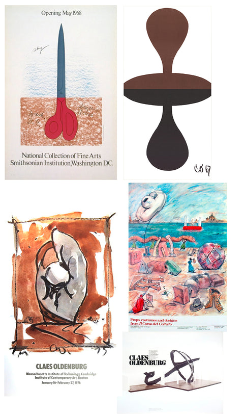 Bundle- 4 Assorted Claes Oldenburg Collectable Posters
