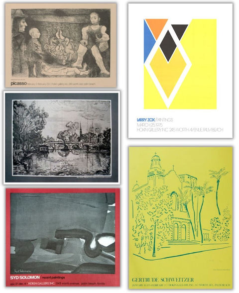 Bundle- 5 Assorted Various Artists Hokin Gallery Original Posters