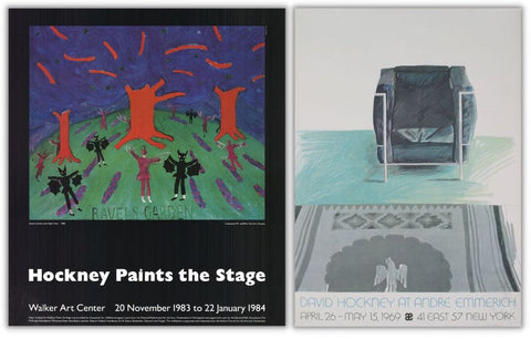 Bundle- 2 Assorted David Hockney Original and Rare Posters