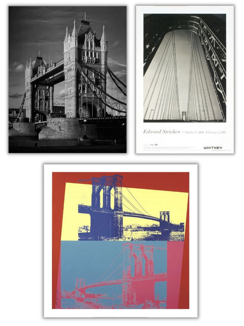 Bundle- 3 Assorted Various Artists Famous Bridges Posters