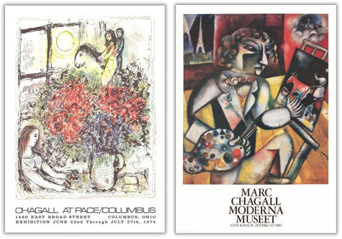 Bundle- 2 Assorted Marc Chagall Rare Posters
