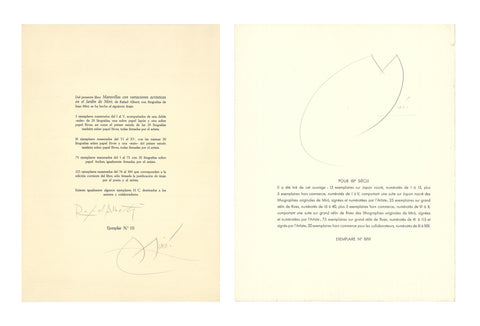 Bundle- 2 Assorted Joan Miro Original Signatures
