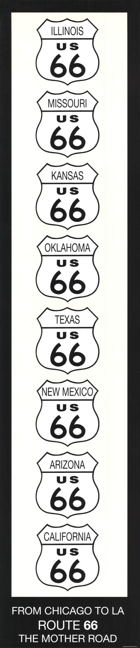 ROD KENNEDY Route 66 (Black wtih Ivory), 1995