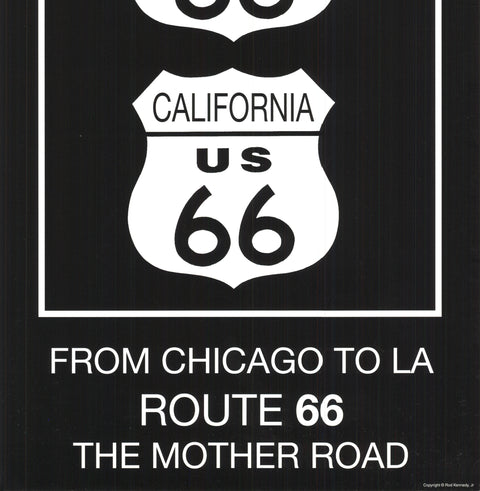 ROD KENNEDY Route 66 (Black & White), 1995
