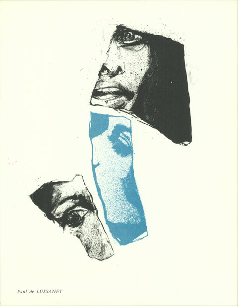 PAUL DE LUSSANET Turquoise and Black, 1967