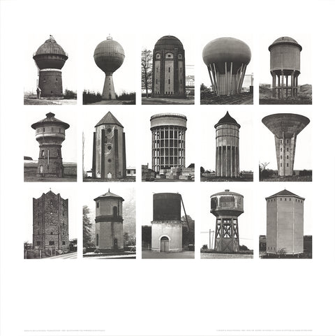 BERND AND HILLA BECHER Water Towers (no text), 2005