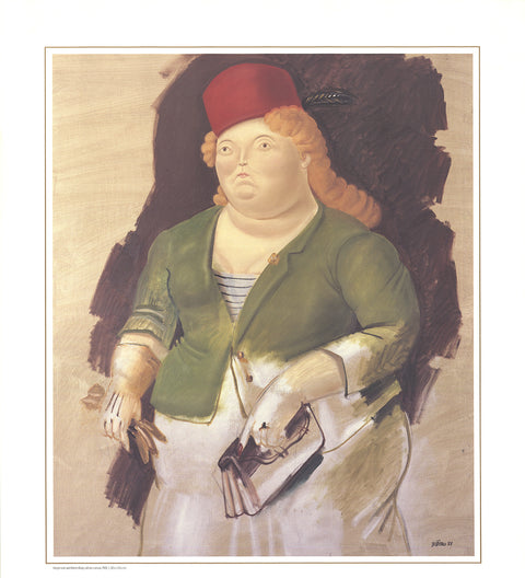 FERNANDO BOTERO Mujer con Sombrero Rojo (no text), 1991