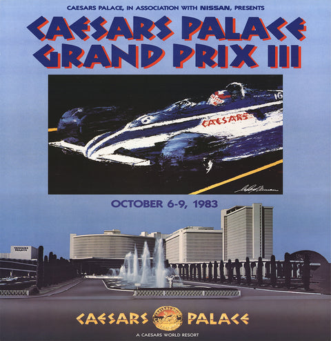 LEROY NEIMAN Caesars Palace Grand Prix III, 1983