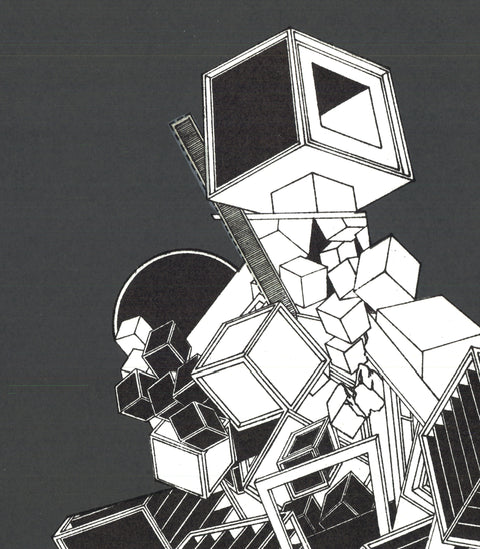 ALAIN LE YAOUANC Geometric Study on Black, 1969