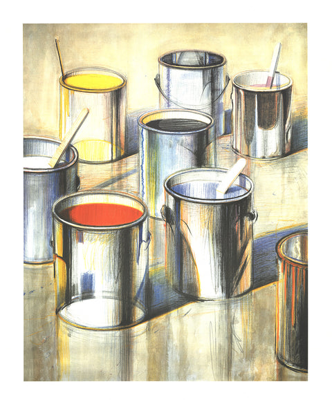WAYNE THIEBAUD Paint Cans (No text), 1990