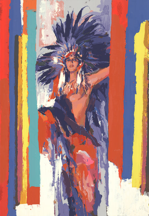 NICOLA SIMBARI Woman in Native American Head Dress