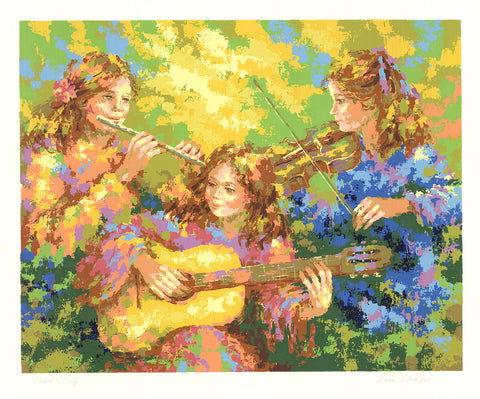 KARIN SCHAEFERS Three Women Playing Music, 1982 - Signed