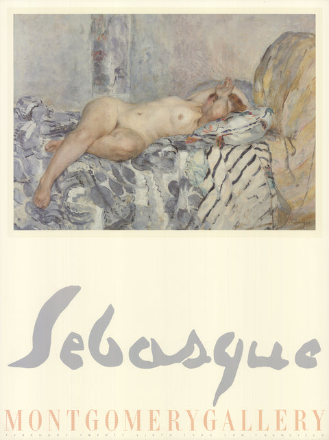 HENRI LEBASQUE Reclining Nude on a Spanish Cushion, 1986