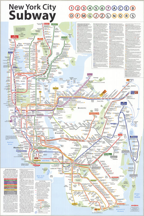 JOHN TAURANAC NYC Subway Map, 2020