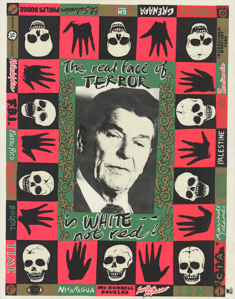 CAROL PORTER The real face of terror is white - not red! (Green), 1986