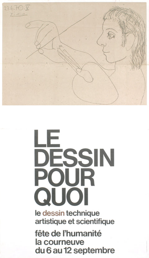 PABLO PICASSO Le Dessin Pour Quoi, 1973