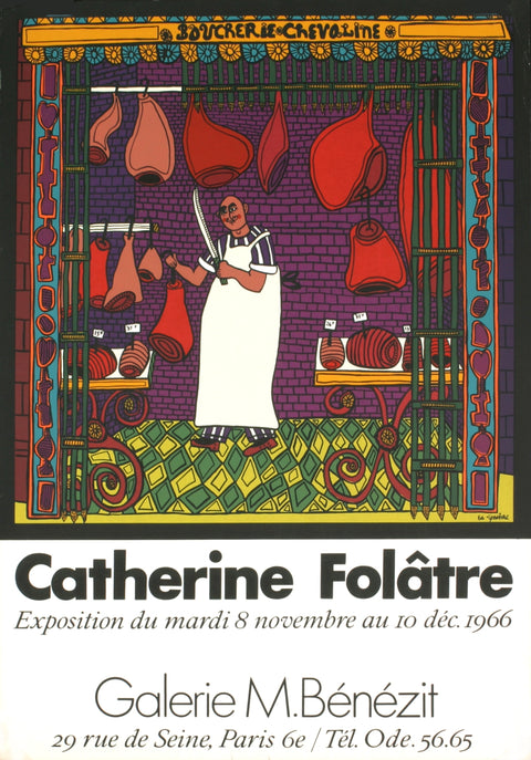CATHERINE FOLATRE Boucherie Chevaline, 1966