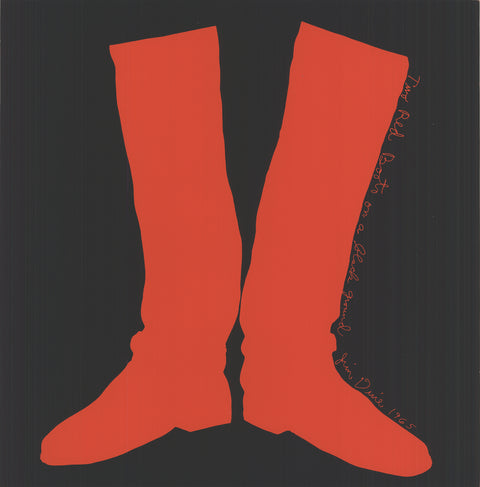 JIM DINE The red boots on a black ground, 1968, 1968