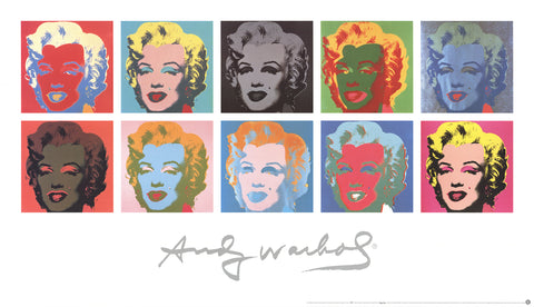 ANDY WARHOL Ten Marilyns (White Background), 1999
