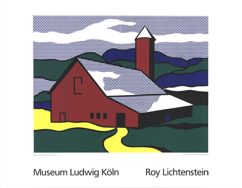 ROY LICHTENSTEIN Red Barn II (Lg), 1989