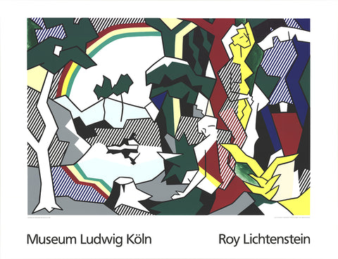 ROY LICHTENSTEIN Landscape With Figures and Rainbow Lg, 1989