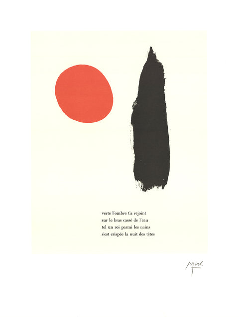 JOAN MIRO Illustrated Poems-"Parler Seul" V, 2004