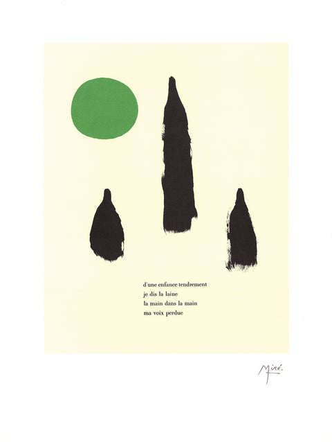 JOAN MIRO Illustrated Poems-"Parler Seul" VI, 2004
