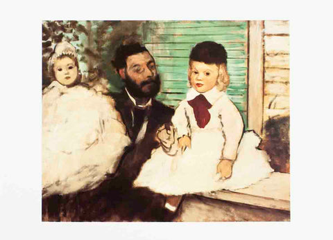 Edgar Degas Vicomte Lepic et ses Filles Notecard