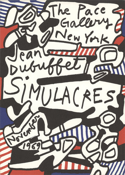 Jean Dubuffet Simulacres-Deck of 50 cards Postcard