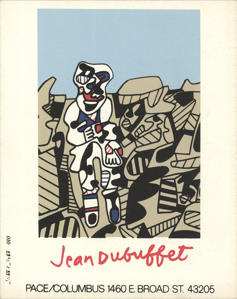 Jean Dubuffet Inspection of the Territory Postcard