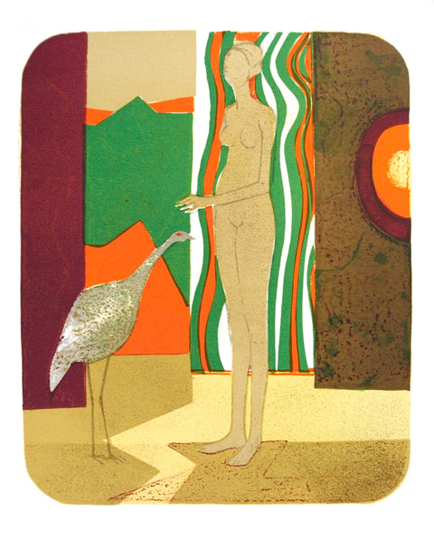 ANDRE MINAUX La Femme et l'Oiseau, 1972