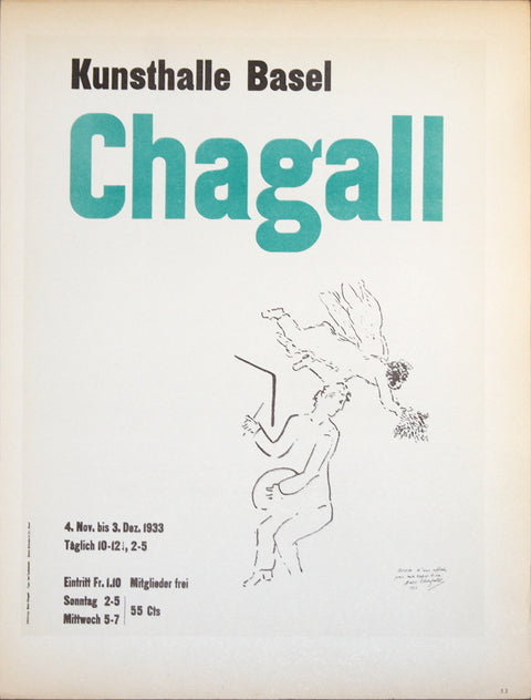 MARC CHAGALL Kunsthalle Basel, 1959