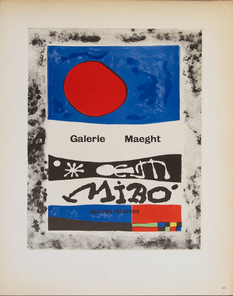 JOAN MIRO Galerie Maeght, 1959