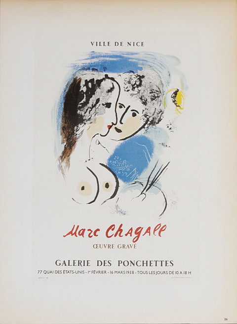 MARC CHAGALL Galerie des Ponchettes, 1959