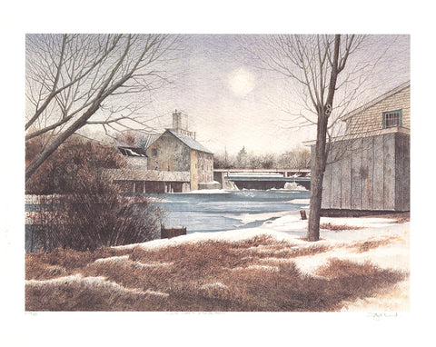 DWIGHT BAIRD The Mill in Winter, 1988 - Signed