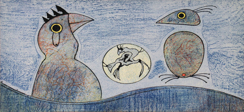 MAX ERNST Composition in Blue, 1970