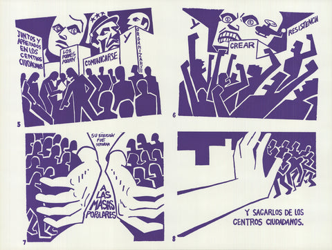 BLACK CAT COLLECTIVE Liberation of Puerto Rico Panel 2 (Purple), 1989