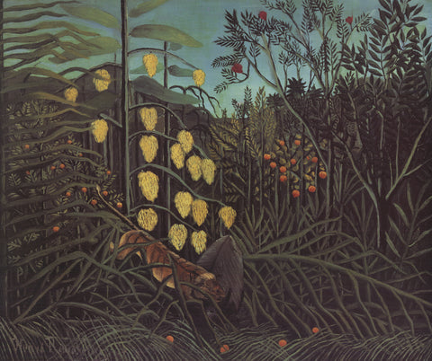 HENRI ROUSSEAU Jungle With Buffalo Attacked by a Tiger