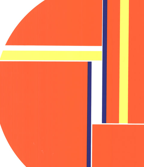 ILYA BOLOTOWSKY Untitled (Orange Tondo), 1973 - Signed