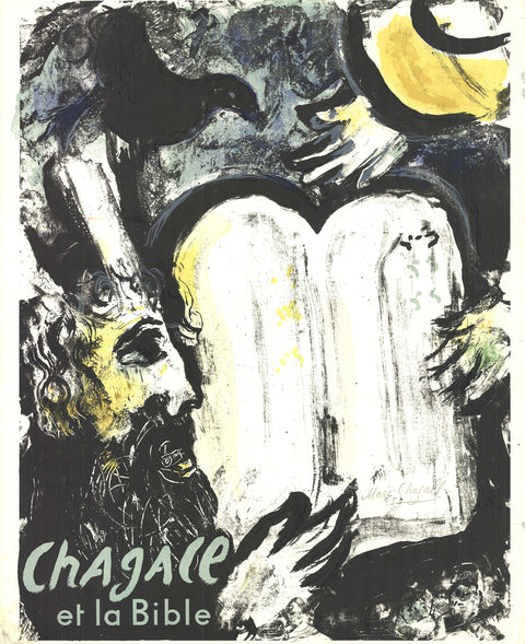 MARC CHAGALL Moses and the Tablets of The Law, 1962 - Signed