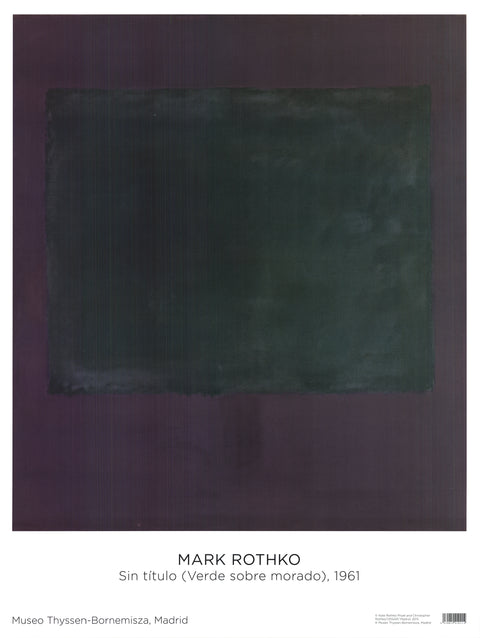 MARK ROTHKO Untitled (Green on Purple), 1961, 2022