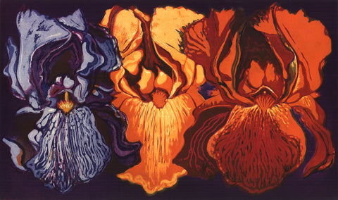 LOWELL NESBITT Three Irises, 1973