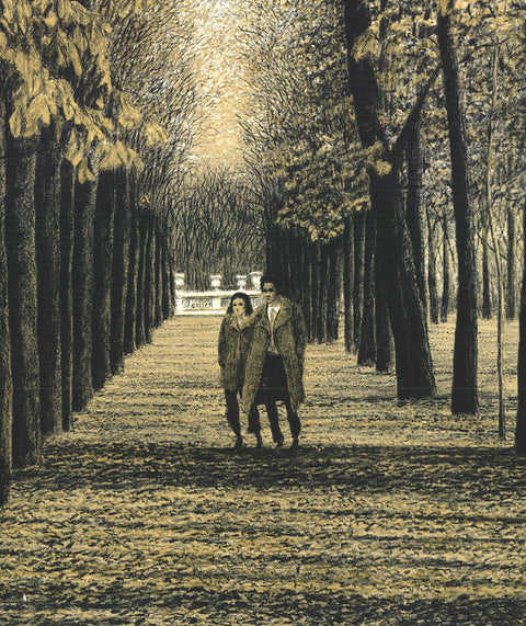 HAROLD ALTMAN Couple Walking Through Forest, 1970