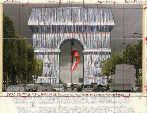 JAVACHEFF CHRISTO L'Arc de Triomph, Wrapped Project for Paris I, 2019