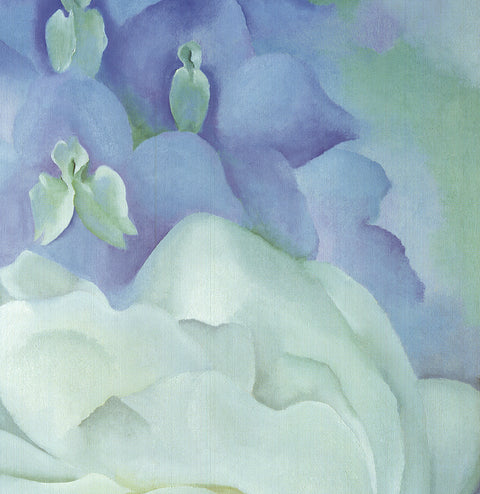 GEORGIA O'KEEFFE White Rose with Larkspur No.2, 2002