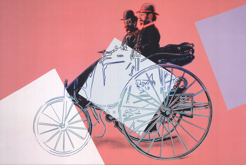 ANDY WARHOL Carl Benz with a commercial clerk, Josef Brecht, in the Benz Patent Motor Car, 2010