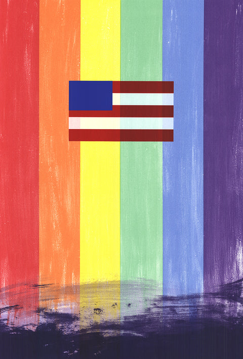 ROSS BLECKNER Gay Flag, 1993 - Signed