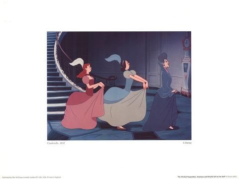 WALT DISNEY Walt Disney's Cinderella: Wicked Stepmother, Anastasia & Drisella left for Ball, 1995