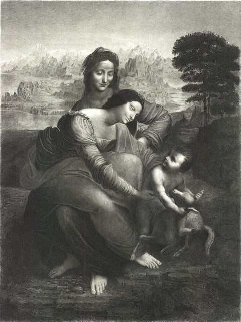 LEONARDO DA VINCI La Vierge, l'Enfant Jesus et St. Anne