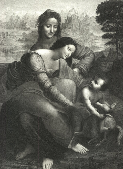 LEONARDO DA VINCI La Vierge, l'Enfant Jesus et St. Anne